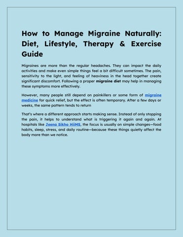 How to Manage Migraine Naturally – Diet & Lifestyle Guide