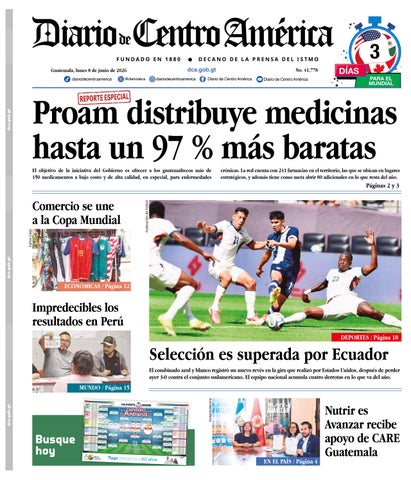 Edición Diario de Centro América 08 de Junio