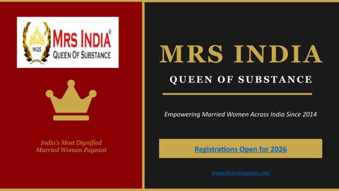 Mrs India – Begin Your Journey with Mrs INDIA Queen
