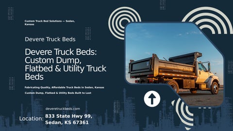 Dump Truck Bodies Manufacturers in Sedan, KS | Custom Heavy-Duty Truck Bodies