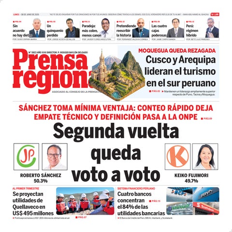 La Prensa Regional – Lunes 08 de junio de 2026