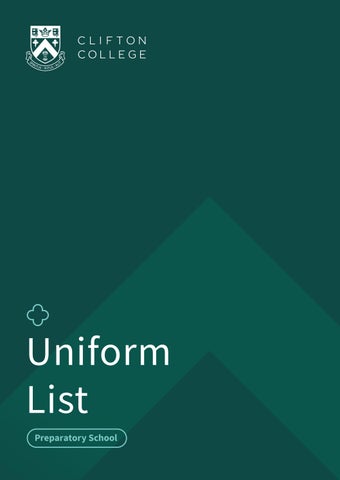 Pre Prep Uniform List
