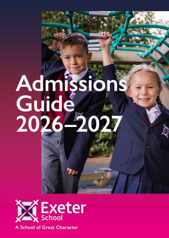 Exeter School Admissions Guide 2026-2027