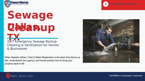 Sewage Cleanup Dallas TX