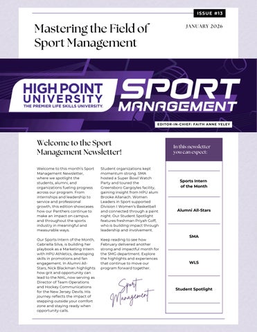 Mastering the Field of Sport Management - January 2026