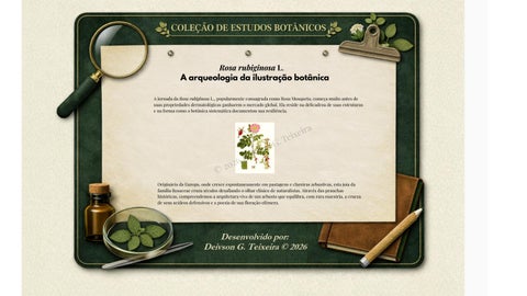 Coleção de Estudos Botânicos: Rosa Mosqueta (Rosa rubiginosa L.)  -  Pranchas Técnicas