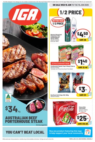 NSW – Supa IGA Catalogue (Summer Hill) 10.6.26