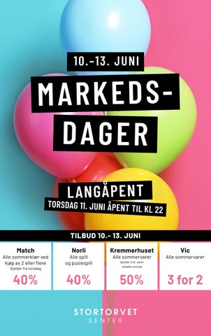 Stortorvet Markedsdager juni 2026