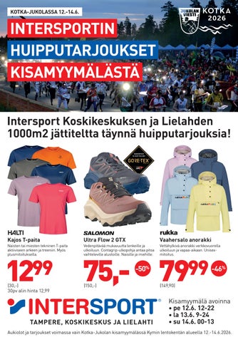 Intersport-kisamyymälän huipputarjoukset Jukolassa!