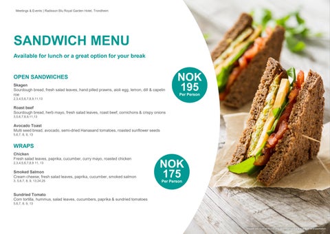 Radisson Blu Royal 庭院 酒店 Trondheim - Good Food - English 第 10 页