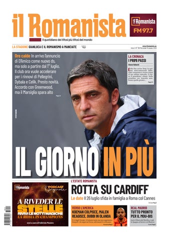 Il Romanista del 10 giugno 2026