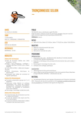 PELLENC 灯饰目录 德文 formations 2026 第 21 页