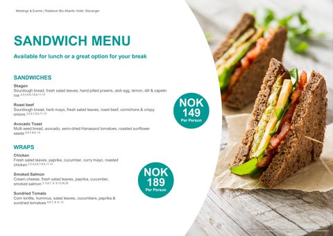 Radisson Blu Atlantic 酒店 Stavanger - Good Food - English 第 10 页