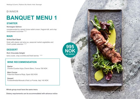 Radisson Blu Atlantic 酒店 Stavanger - Good Food - English 第 17 页