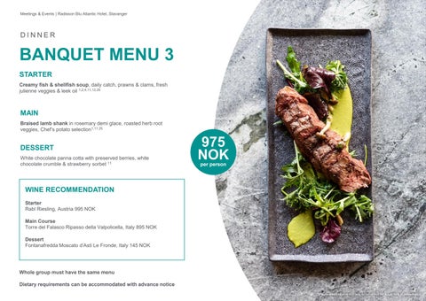 Radisson Blu Atlantic 酒店 Stavanger - Good Food - English 第 19 页