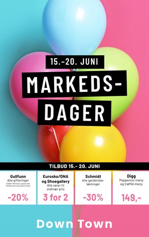 Down Town Markedsdager Juni 2026