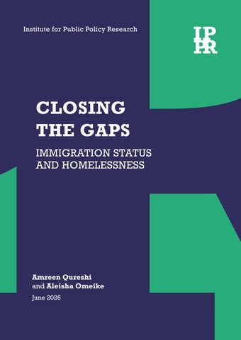 Closing the gaps: Immigration status and homelessness