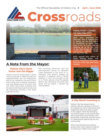 Haltom City Crossroads Newsletter