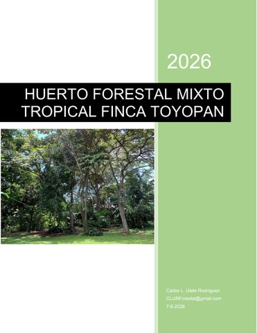 HUERTO FORESTAL MIXTO TROPICAL