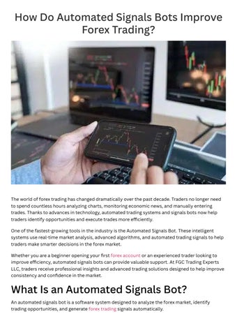How Do Automated Signals Bots Improve Forex Trading