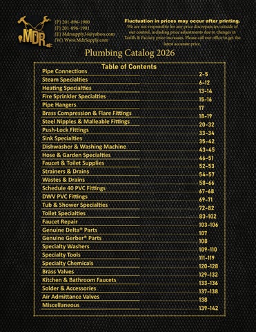 June 2026 No Prices Plumbing Catalog