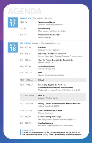 2026 Leadership Conference Agenda