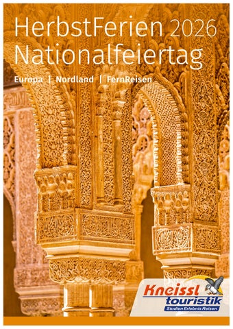 Kneissl Touristik: Herbstferien/Nationalfeiertag 2026