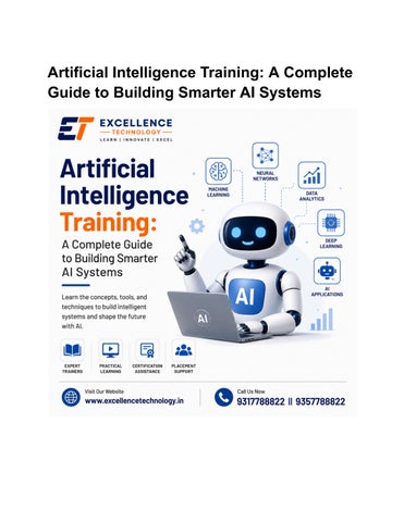 A Artificial Intelligence Training_ A Complete Guide to Building Smarter AI Systems