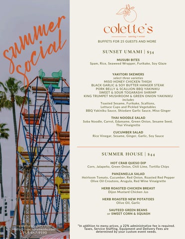 CC SUMMER SOCIAL MENUS 