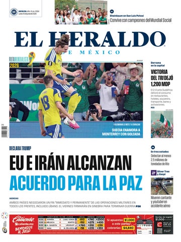 Edición impresa. Lunes 15 de junio de 2026