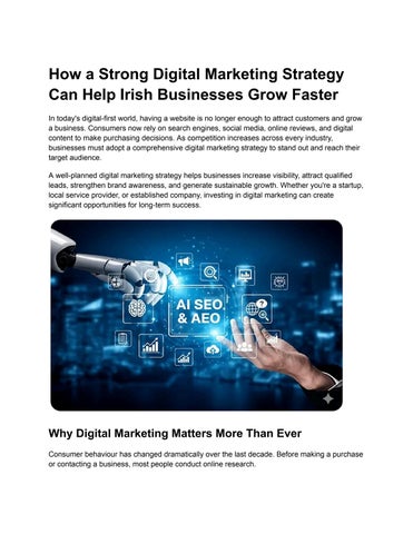 How a Strong Digital Marketing Strategy Can Help Irish Businesses Grow Faster