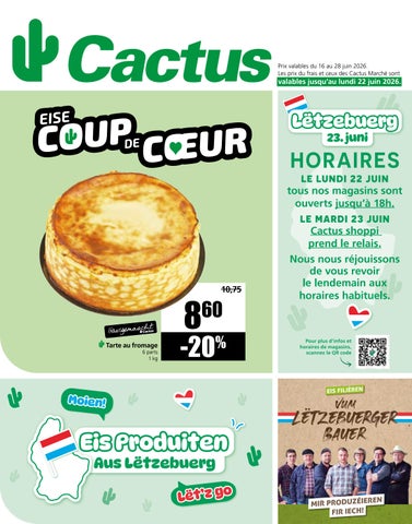 Dépliant Cactus du 16.06.2026