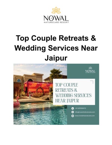 Top Couple Retreats & Wedding Services Near Jaipur