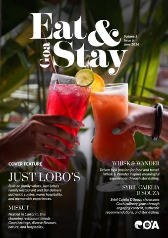 Eat & Stay Goa - June Issue 2026