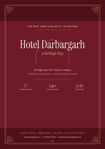 Hotel Darbargarh – Heritage Lake View Hotel in Udaipur