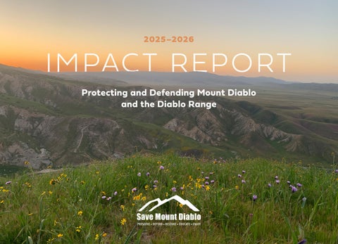 2025-2026 Impact Report: Protecting and Defending Mount Diablo and the Diablo Range
