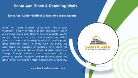 Retaining Wall Contractor Santa Ana