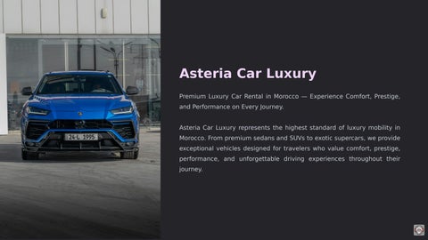 Asteria Car Luxury Premium Luxury Car Rental in Morocco