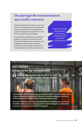 Rapport annuel Fedustria 2025-2026 第 23 页