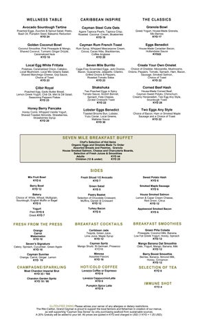 The Ritz-Carlton, Grand Cayman Seven Restaurant Menu 2026