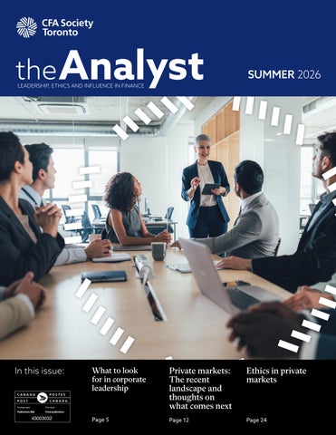 The Analyst Summer 2026 Issue