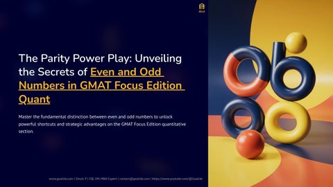 The Parity Power Play Unveiling the Secrets of Even and Odd Numbers in GMAT Focus Edition Quant