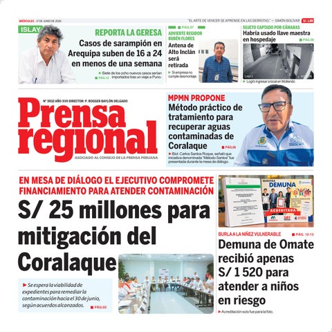 La Prensa Regional – Miércoles 17 de junio de 2026