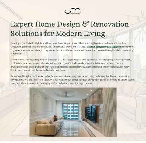 Interior Design Studio Singapore: Creative Home Design & Renovation Experts