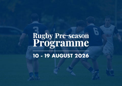 Rugby Pre-season 2026