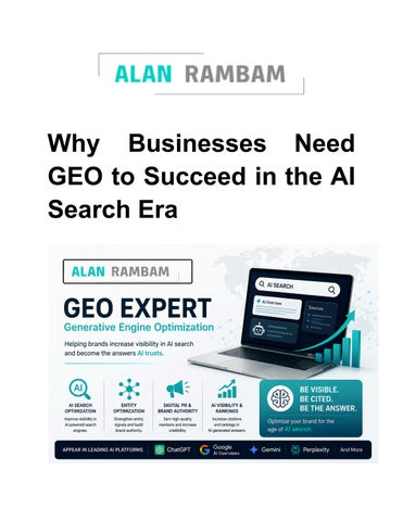 Why Businesses Need GEO to Succeed in the AI Search Era