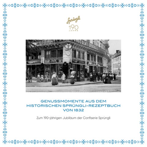 Historisches Sprüngli Rezeptbuch