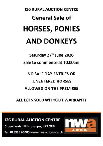 Horse Sale Catalogue June 2026