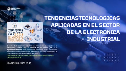 Tendencias tecnologicas aplicadas en el sector de la electronica industrial