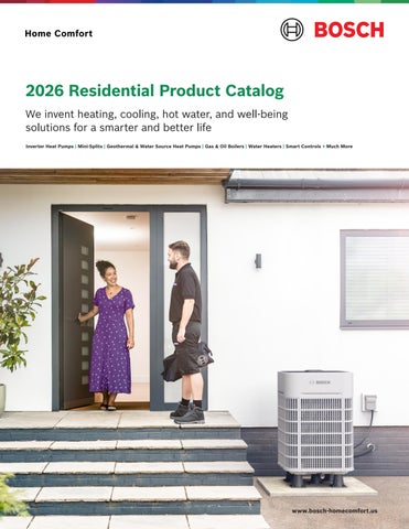 2026 Bosch Home Comfort Solutions Catalog